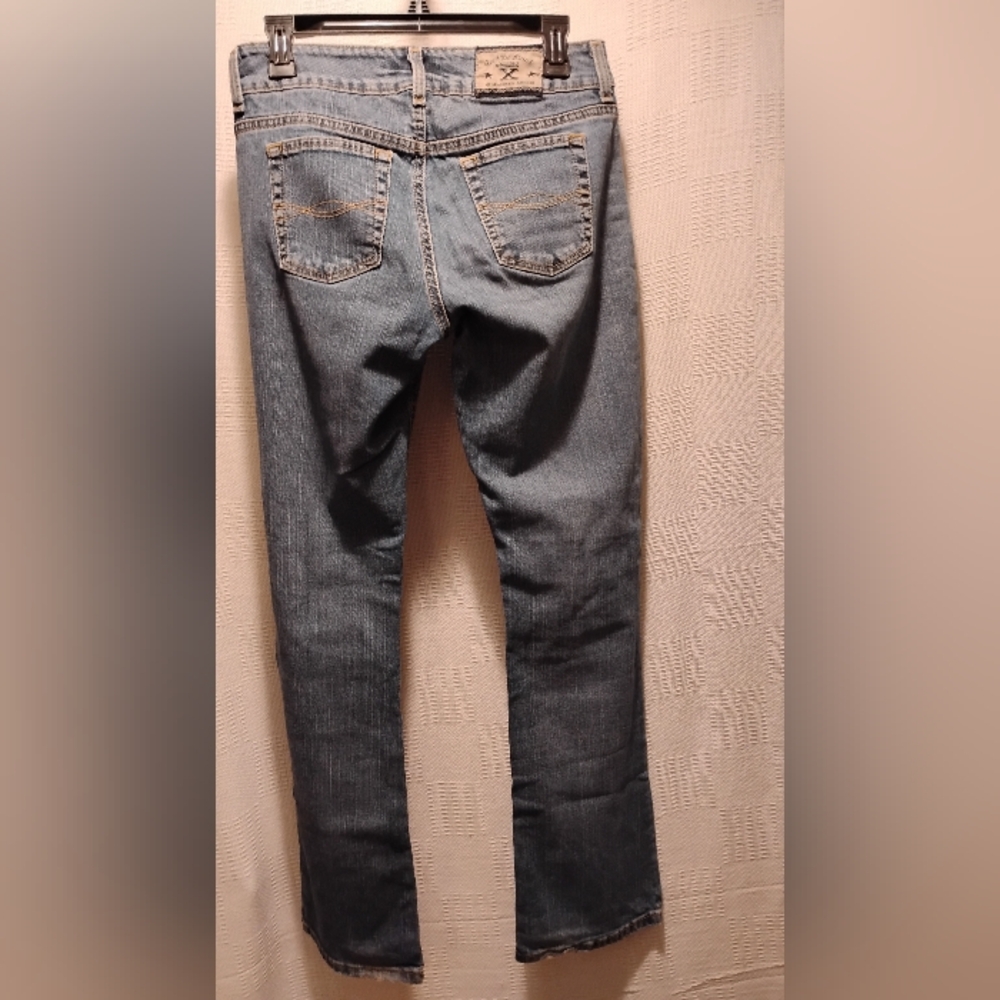 Vintage Wrangler Snap Front Cherry Lined Straight Leg Denim Jeans Jr.11 - Picture 12 of 14